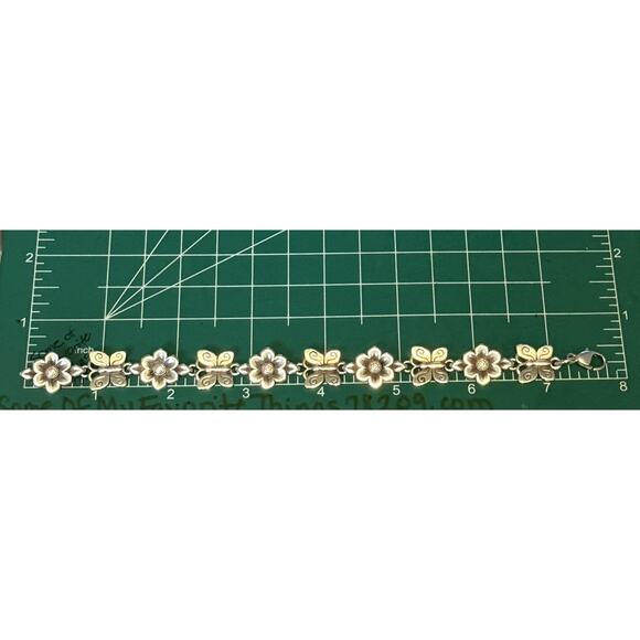 James Avery Retired HTF Silver Butterflies In Bloom Flower Bracelet 7 3/4” - Picture 7 of 14